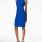 Calvin Klein Women's Seamed Scuba Crepe Sheath Dress Blue Size 4