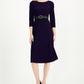 Calvin Klein Women's Belted Midi Dress Blue Size 6