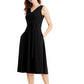 Calvin Klein Women's Shoulder Embellished Belted Dress Black Size 4