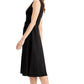 Calvin Klein Women's Shoulder Embellished Belted Dress Black Size 4