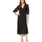 Calvin Klein Women's Chiffon Maxi Dress With Side Tie Black Size 4
