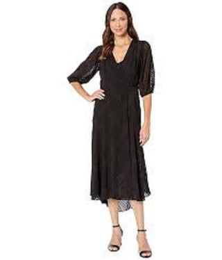 Calvin Klein Women's Chiffon Maxi Dress With Side Tie Black Size 4