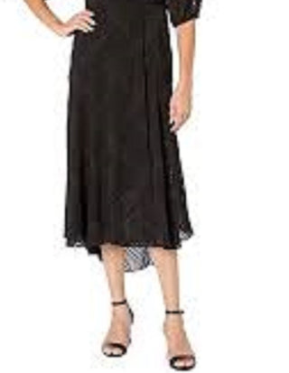 Calvin Klein Women's Chiffon Maxi Dress With Side Tie Black Size 4