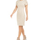 Calvin Klein Women's Faux-Suede Tulip Sheath Dress Brown Size 8