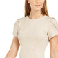 Calvin Klein Women's Faux-Suede Tulip Sheath Dress Brown Size 8