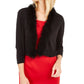 Calvin Klein Women's Feather-Trim Shrug Black Size Small