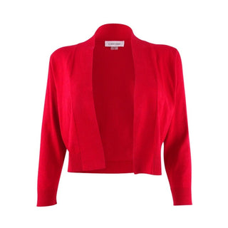 Calvin Klein Women's Shrug Cardigan Red Size Small