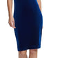 Calvin Klein Women's Off-The-Shoulder Velvet Dress Blue Size 16