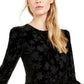 Calvin Klein Women's Burnout Velvet Pattern A-Line Dress Black Size 16