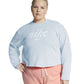 Nike Women's  Sportswear Plus Cropped Crew Sweatshirts Blue Size 2X
