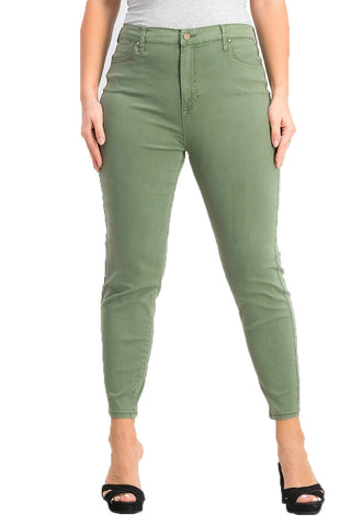 Celebrity Pink Juniors' High-Rise Ankle Skinny Jeans Green Size 5
