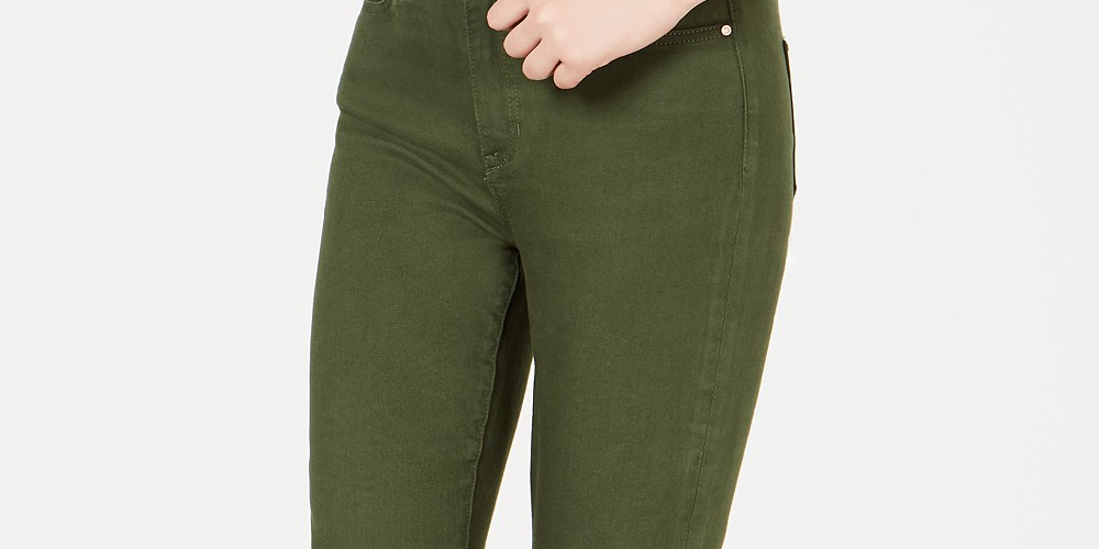 Celebrity Pink Juniors' High-Rise Colored Skinny Ankle Jeans Green Size 0