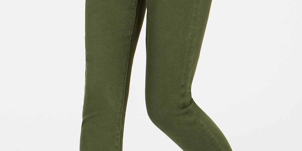 Celebrity Pink Juniors' High-Rise Colored Skinny Ankle Jeans Green Size 5