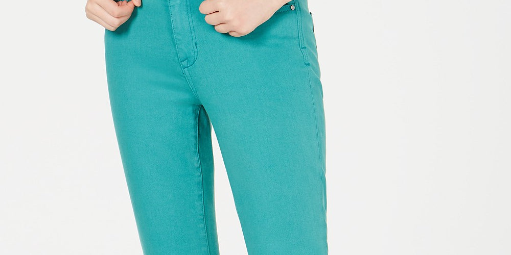 Celebrity Pink Juniors' Colored Skinny Jeans Green Size 9