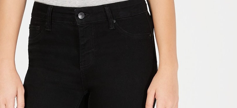 Celebrity Pink Juniors' Curvy Push-Up Ankle Skinny Jeans Black Size 1