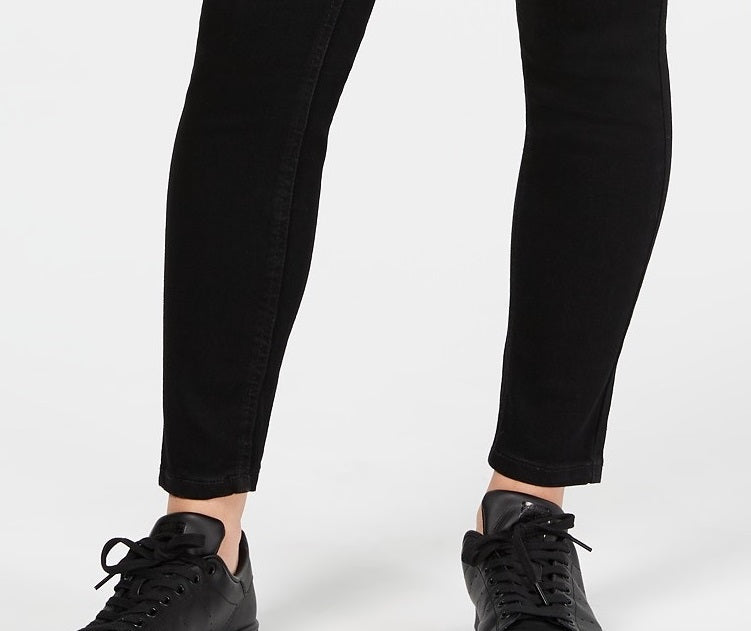 Celebrity Pink Juniors' Curvy Push-Up Ankle Skinny Jeans Black Size 1