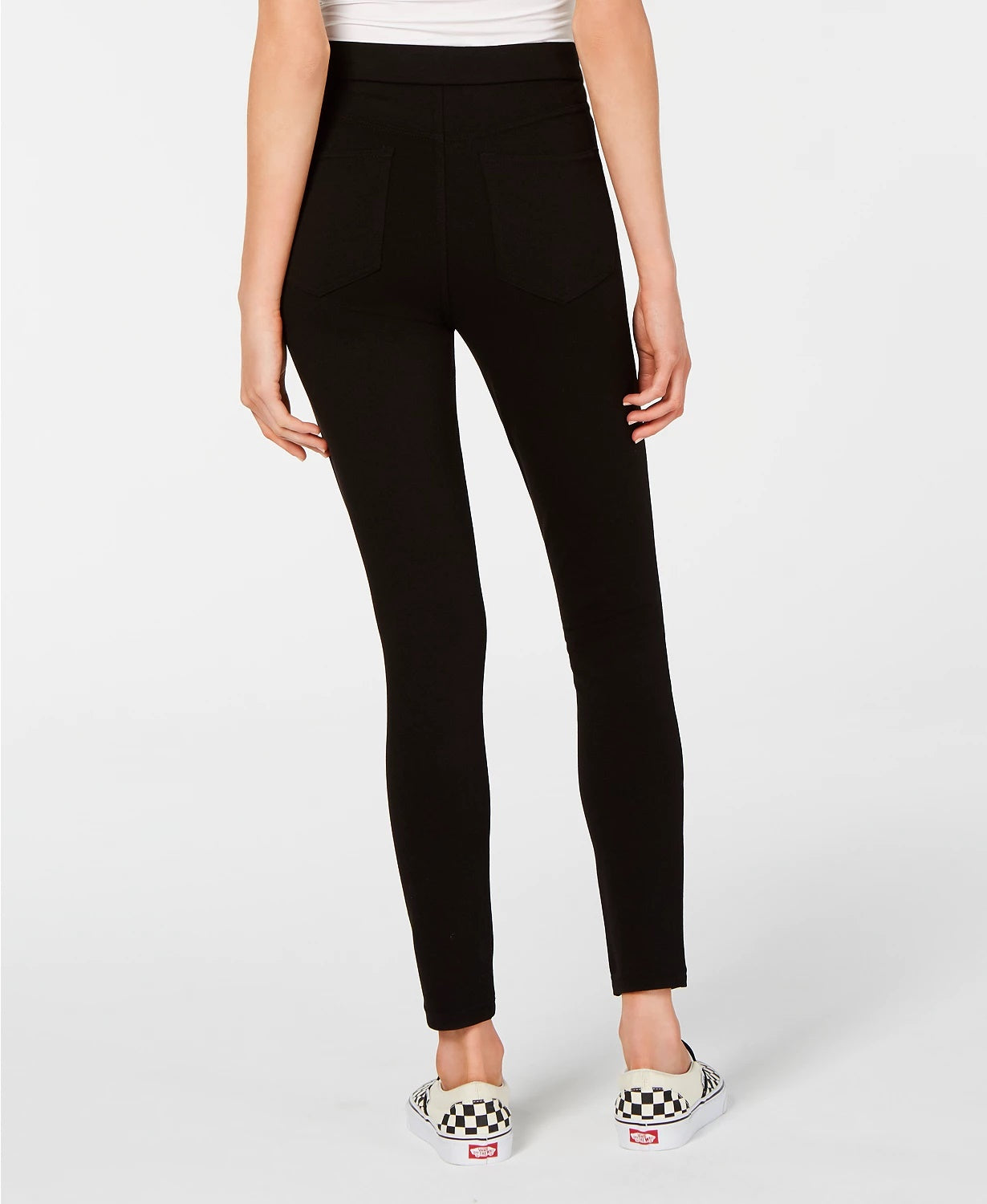 Celebrity Pink Junior's High Rise Skinny Ponte Pants Black Size Small