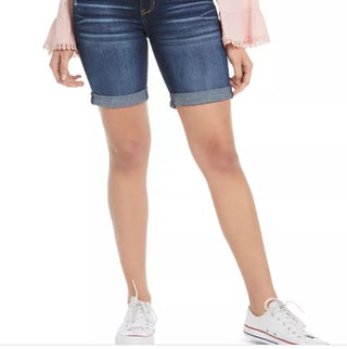 Celebrity Pink Junior's Cuffed Bermuda Shorts Blue Size 3