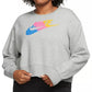 Nike Women's Plus Size Sportswear Fleece Crewneck Sweatshirt Gray Size X-Large