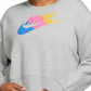 Nike Women's Plus Size Sportswear Fleece Crewneck Sweatshirt Gray Size X-Large