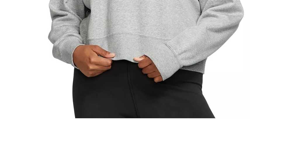 Nike Women's Plus Size Sportswear Fleece Crewneck Sweatshirt Gray Size X-Large