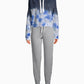 Calvin Klein Women's High Tide Tie-Dyed Cropped Hoodie Blue Size Medium