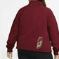 Nike Women's Plus Size Sportswear Shine 1/2-Zip Fleece Top Pink Size Extra Large