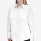 Calvin Klein Women's Plus Size Cotton Collared Shirt White Size Small