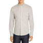 Michael Kors Men's Pin-Stripe Slim Fit Button-Down Shirt Gray Size XX-Large