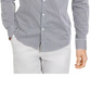 Michael Kors Men's Pin-Stripe Slim Fit Button-Down Shirt Gray Size Small