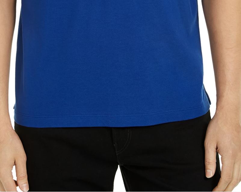 Michael Kors Men's Cotton Piqué Polo Shirt Twlight Blue Size Large