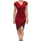 Almost Famous Women's Trendy Plus Size Faux-Wrap Dress Dark Red Size 1X