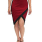 Almost Famous Women's Trendy Plus Size Faux-Wrap Dress Dark Red Size 1X