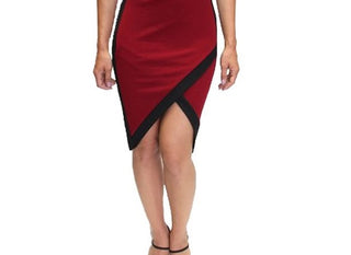 Almost Famous Women's Trendy Plus Size Faux-Wrap Dress Dark Red Size 1X