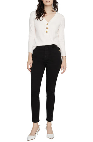 Sanctuary Women's Aiden Button-Up Top Ivory Size Medium