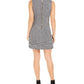 Calvin Klein Women's Petite Fringe Tweed Shift Dress Med Gray Size 8