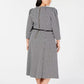 Calvin Klein Women's Plus Size Belted Fit & Flare Dress Gray Size 18W