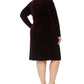 Calvin Klein Women's Plus Size Velvet Wrap Sheath Dress Purple Size 20W