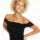 Emerald Sundae Womens Juniors Ruched Sleeveless Evening Dress Black Size Medium