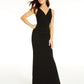 Emerald Sundae Juniors' Women's V-Neck Cutout Maxi Dress Black Size Small