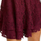 Speechless Juniors' Lace Double-Skirt Fit & Flare Dress Purple Size 9