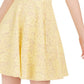 Speechless Juniors' Lace Fit & Flare Dress Yellow Size 3