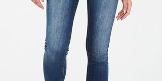 Indigo Rein Juniors' Cuffed Cropped Skinny Jeans Med Blue Size 1