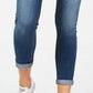 Indigo Rein Juniors' Cuffed Cropped Skinny Jeans Blue Size 7