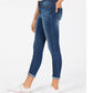 Indigo Rein Junior's Cuffed Cropped Skinny Jeans Blue Size 1