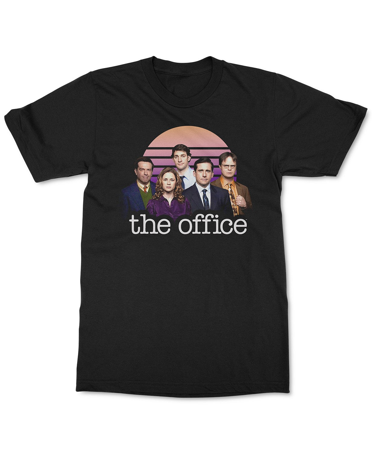 The Office Retro Sun Cast Men's Graphic T-Shirt Black Size Large