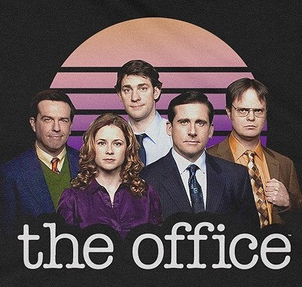 The Office Retro Sun Cast Men's Graphic T-Shirt Black Size Large