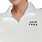 DKNY Women's Sport Half-Zip Logo Dress White Size Large