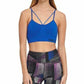 DKNY Women's Sport Seamless Strappy Low-Impact Sports Bra Green Size Medium
