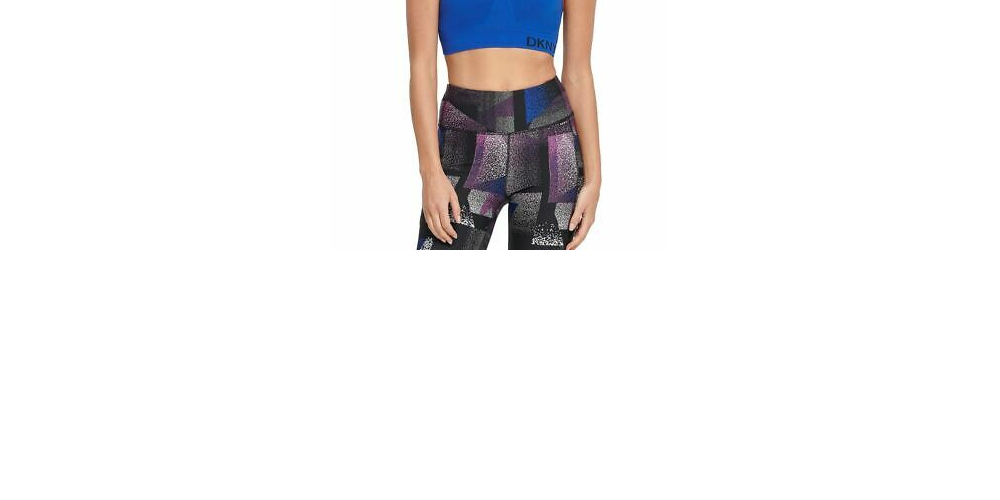 DKNY Women's Sport Seamless Strappy Low-Impact Sports Bra Green Size Medium